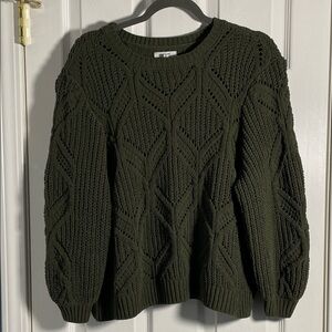 Maurices Deep Green Textured Knit Sweater